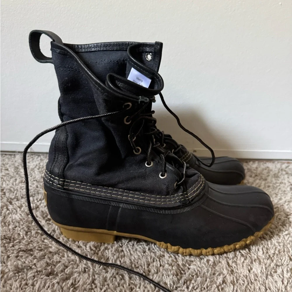 Lands End 9 Men’s Winter Rubber Duck Boots in Black